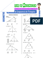 Ejercicios de Congruencia de Triángulos para Primero de Secundaria