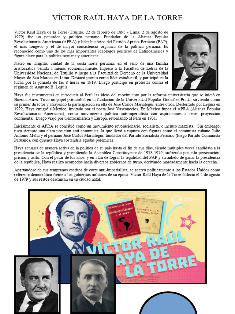 Haya de la Torre: Legado Político Peruano | PDF | Perú | Teorías políticas