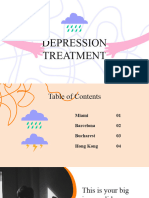 Clinical Depression Treatment Doodle Presentation Purple Variant