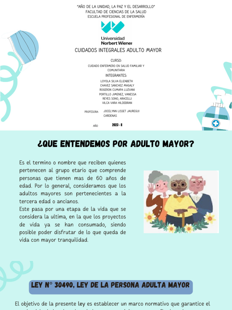 Cuidados Integrales para Adultos Mayores | PDF | Vejez | Adultos