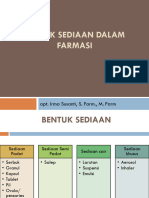 Bentuk Sediaan Dalam Farmasi