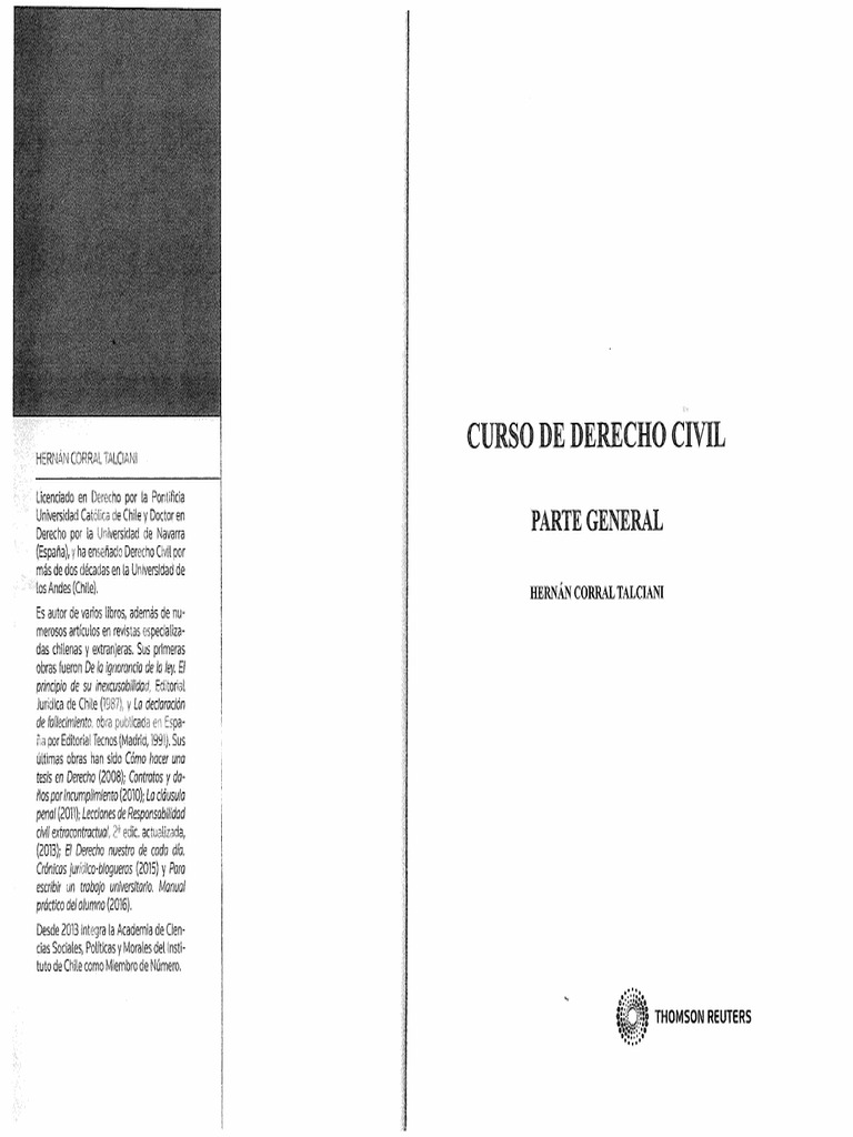 Hernán Corral Derecho Civil I Primera Parte Selección | PDF