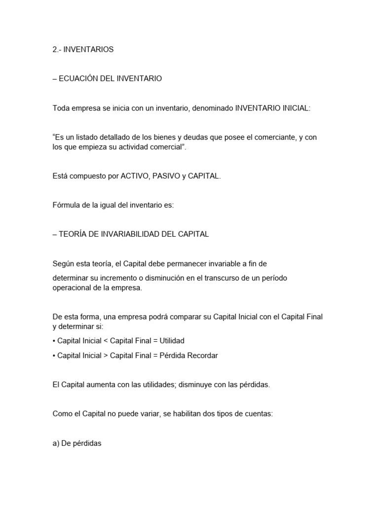 Inventarios Pdf Contabilidad Industrias De Servicio