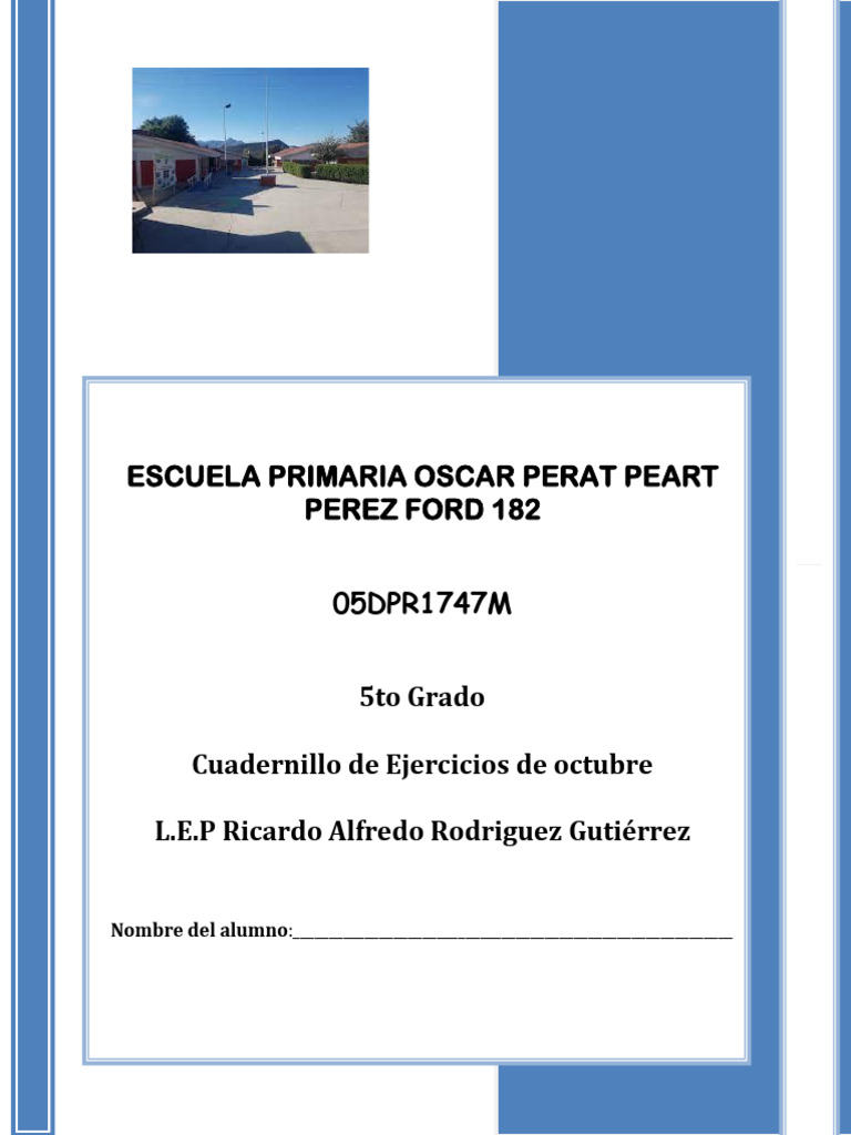 5to Grado Cuadernillo de Ejercicios Plan 2011 PDF México Litro