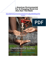 Scientific American Environmental Science For A Changing World 3rd Edition Karr Test Bank