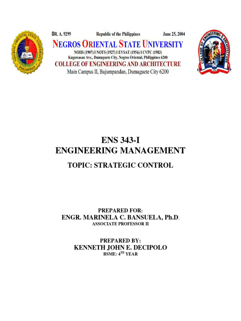 Strategic Control Pdf Management Information System System