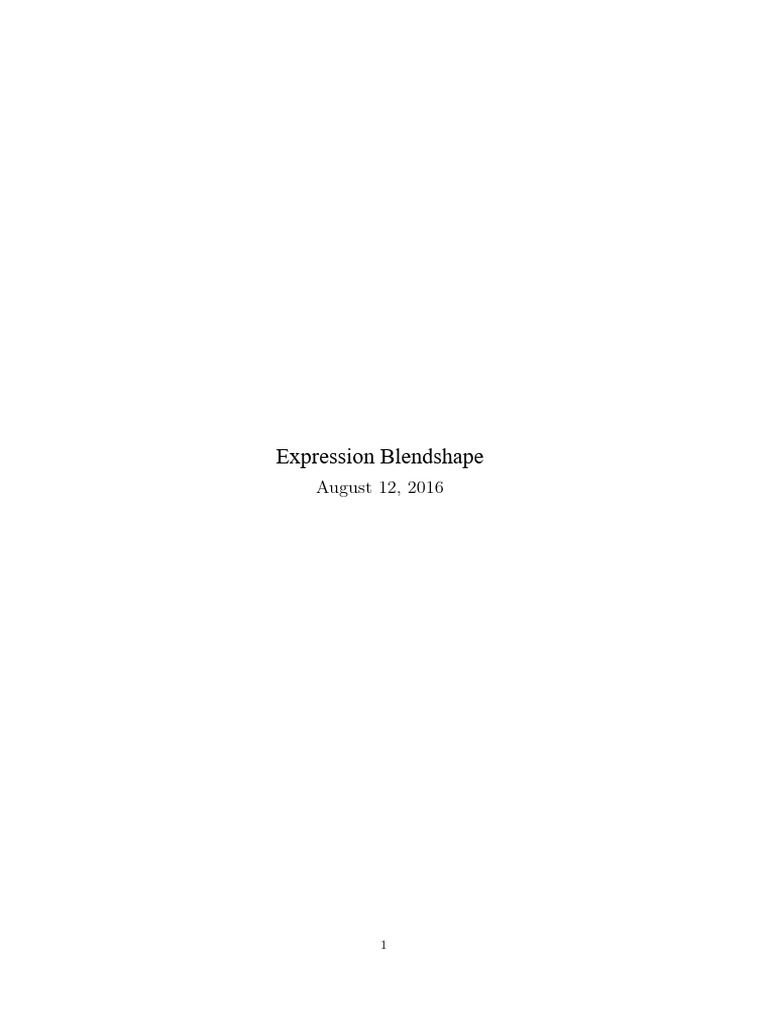Blendshape Guide | PDF