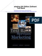 Services Marketing 5th Edition Zeithaml Test Bank