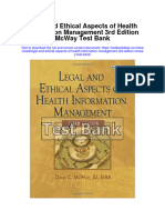Legal and Ethical Aspects of Health Information Management 3rd Edition Mcway Test Bank