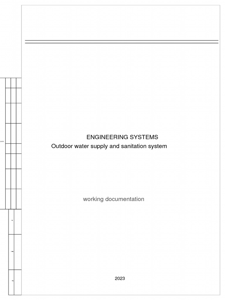 External Water Supply and Sanitation System PDF Waste Management