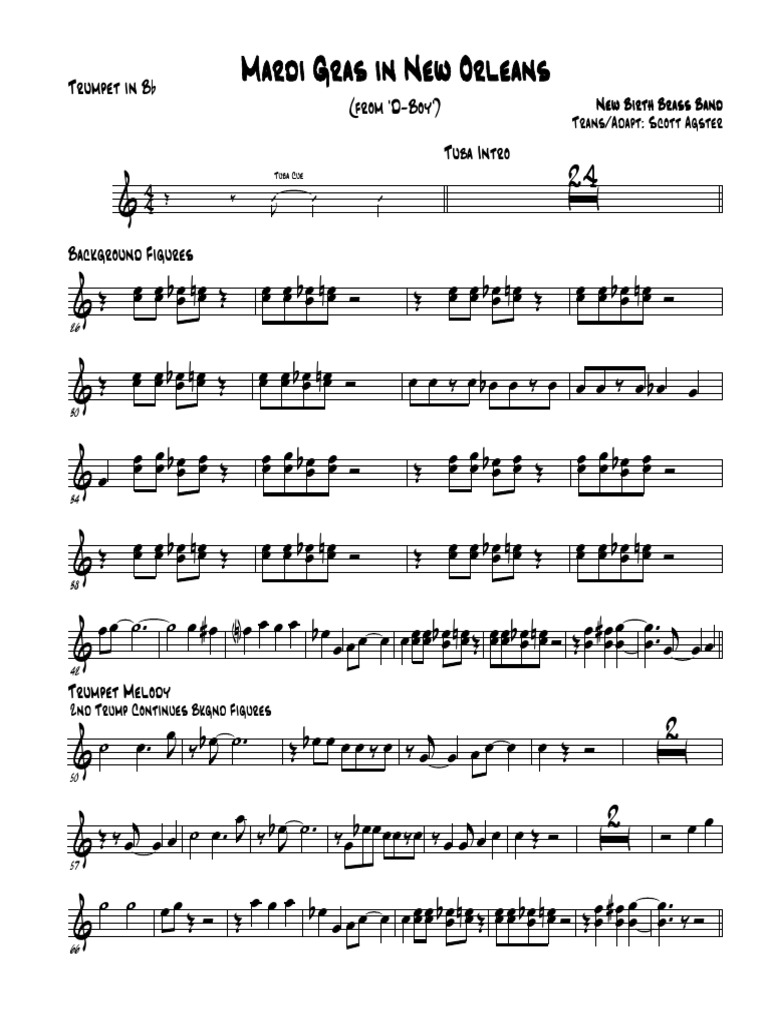 mardi gras song trumpet