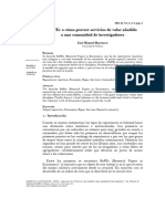 Repec O Cómo Proveer Servicios de Valor Añadido A Una Comunidad de Investigadores