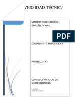 Consulta Valvula de Sobrevelocidad