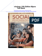 Social Psychology 13th Edition Myers Test Bank