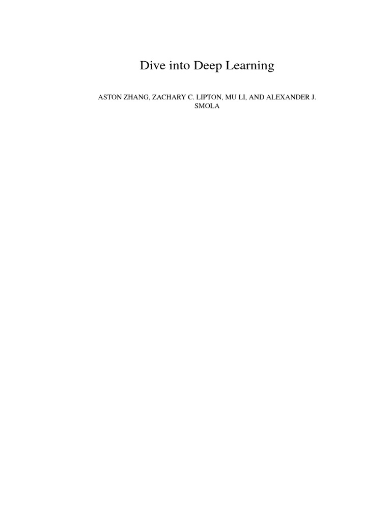 Dive into Deep Learning Overview | PDF | Algorithms | Computing