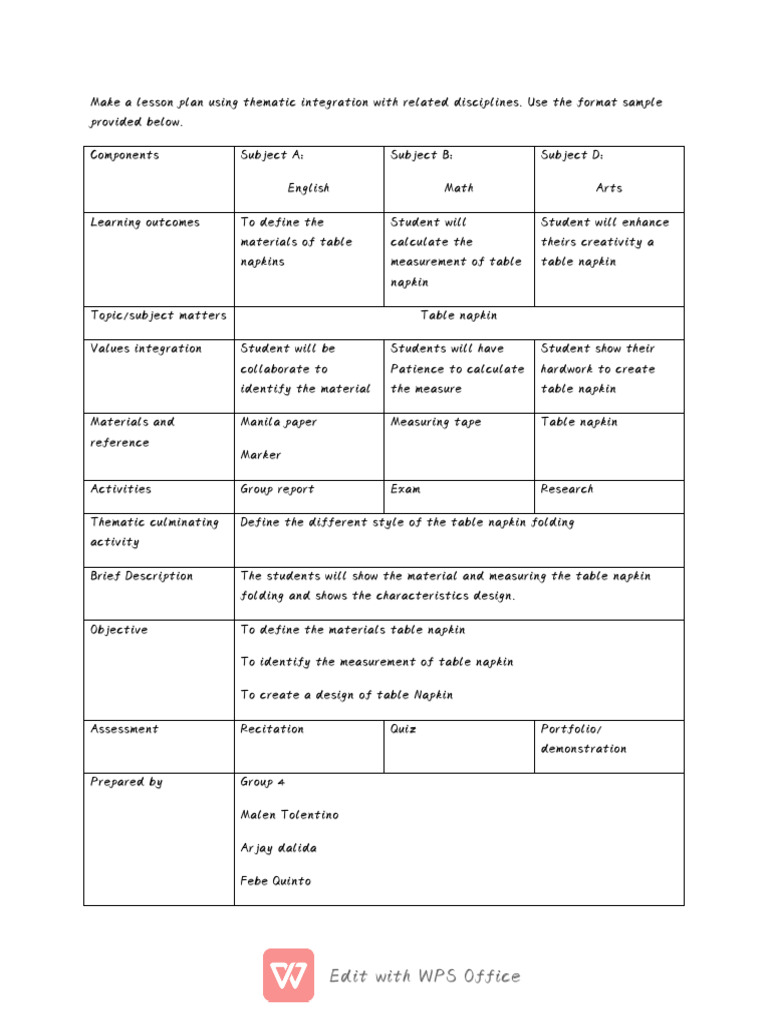 Make A Lesson P WPS Office | PDF | Art