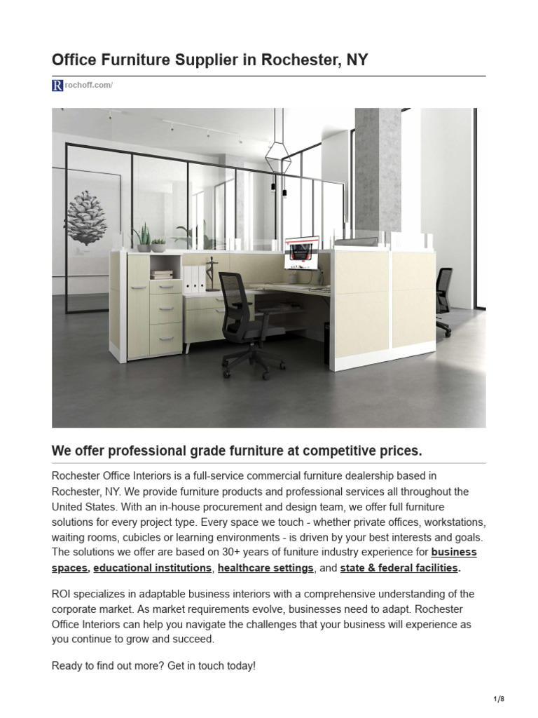 Office Furniture Supplier in RochesterNY PDF Brand Desk