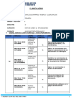 Planificador 4 Bimestre Educacion para El Trabajo-1ero Primaria