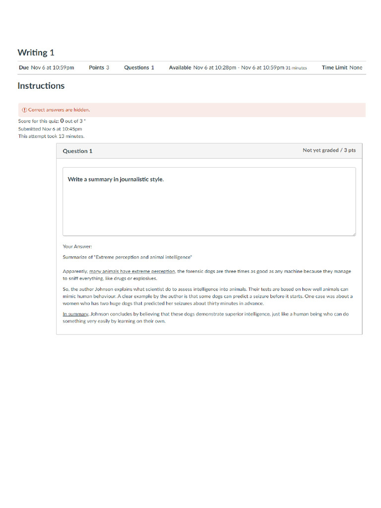 Writing 1 Virtual Avanzado 11 | PDF