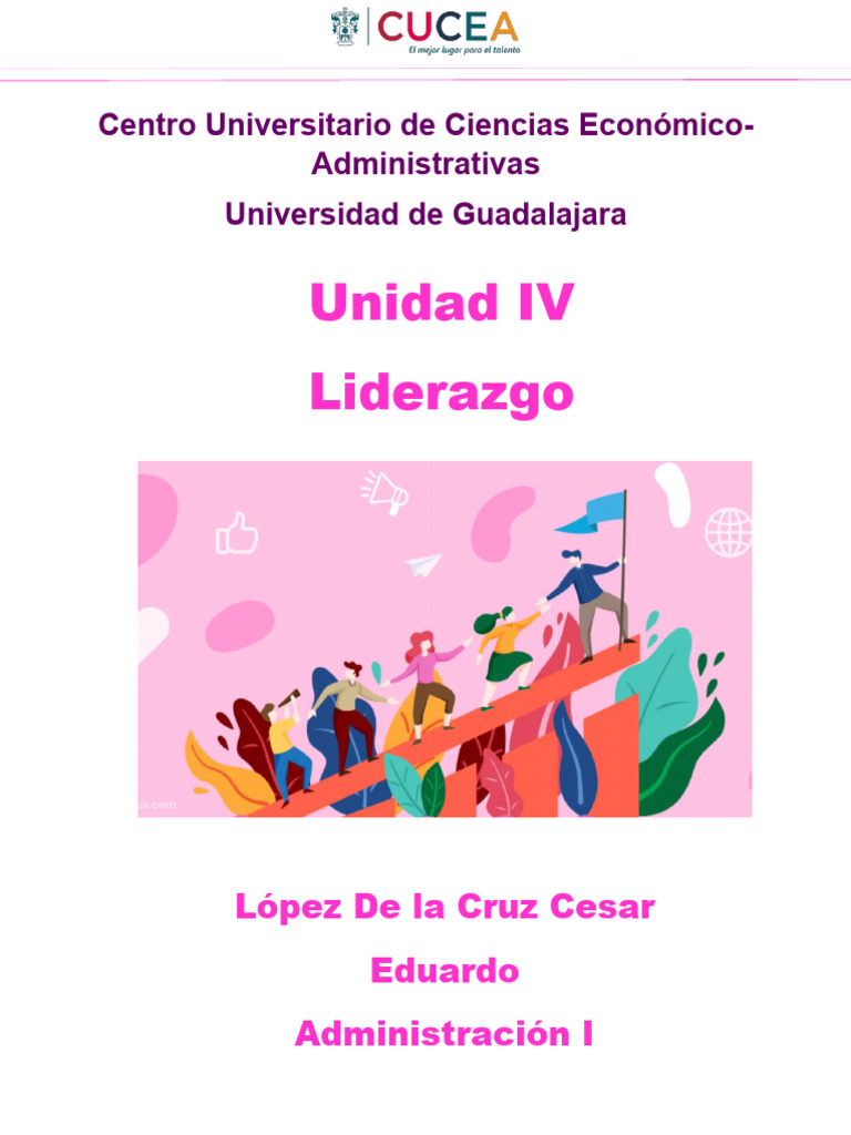 Unidad 4.liderazgo LCCE | PDF | Liderazgo | Business