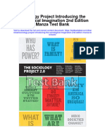 Sociology Project Introducing The Sociological Imagination 2nd Edition Manza Test Bank