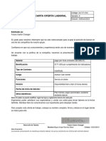 Carta Oferta Laboral MERCADO LIBRE