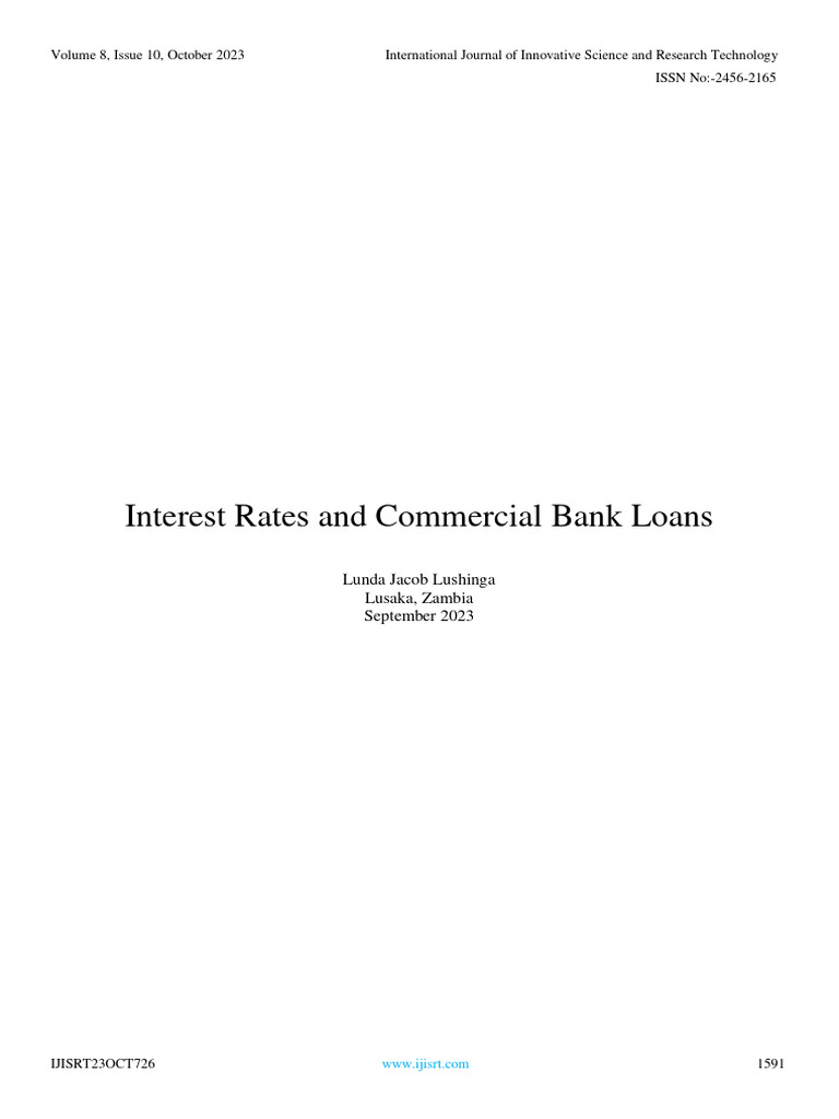 Interest Rates and Commercial Bank Loans | PDF | Interest | Regression