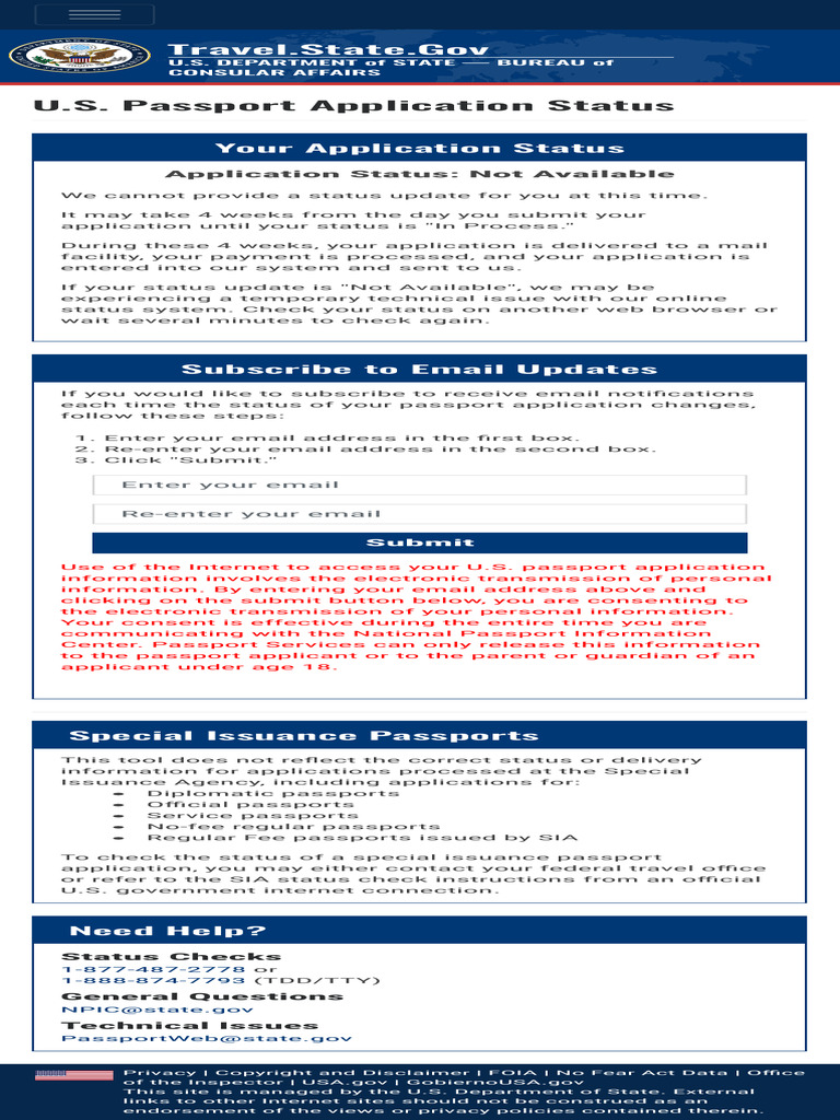 Passport Application Status India