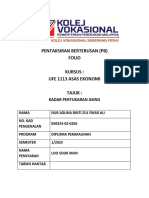 Pentaksiran Berterusan (PB) Folio Kursus: Ufe 1113 Asas Ekonomi Tajuk