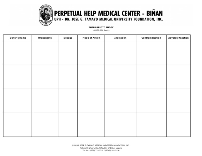 Therapeutic Index PDF