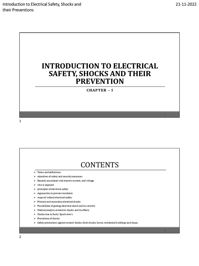 Electrical Safety and Shock Prevention Guide | PDF | Electric Arc | Safety