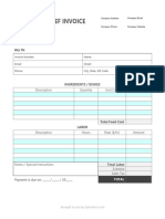 Eelce Chef Invoice Template