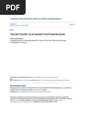 THE DEITY B_PEF (Y) IN ANCIENT EGYPTIAN RELIGION