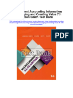 Management Accounting Information For Managing and Creating Value 7th Edition Smith Test Bank