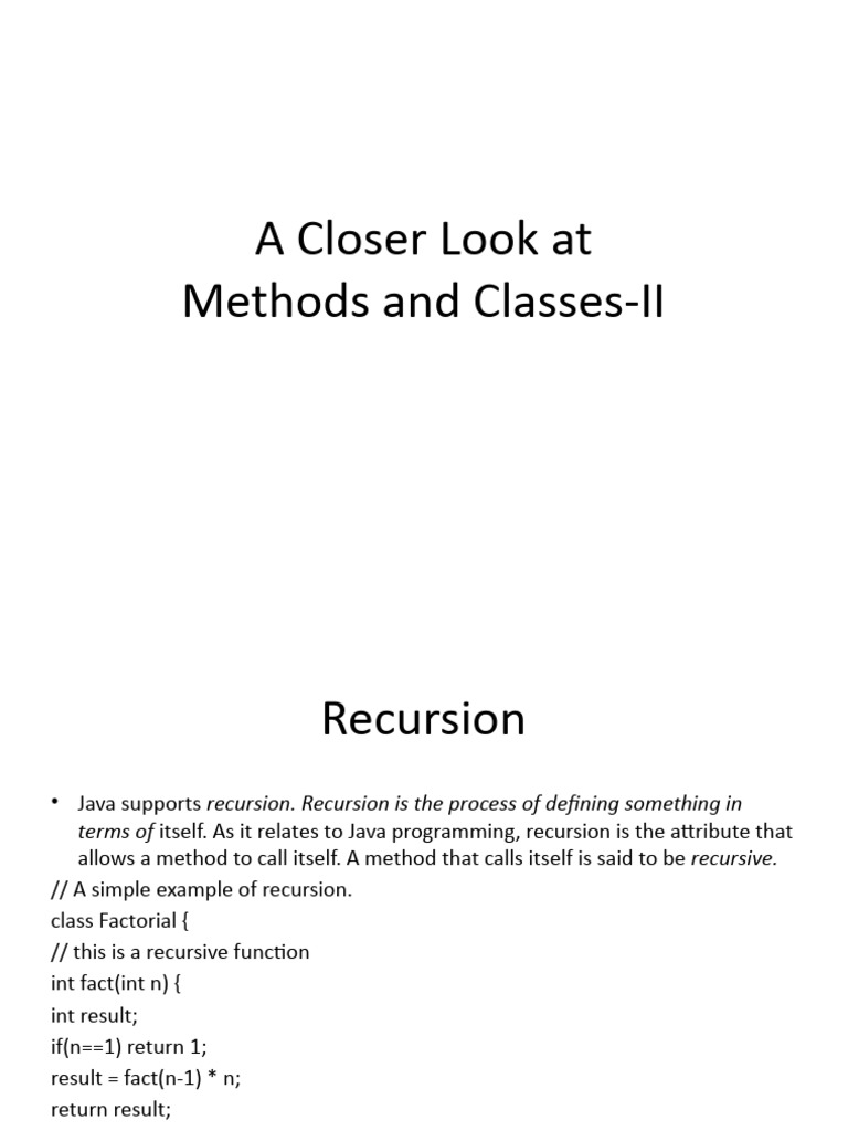 7-A Closer Look at Classes and Methods-2 | PDF | Class (Computer ...