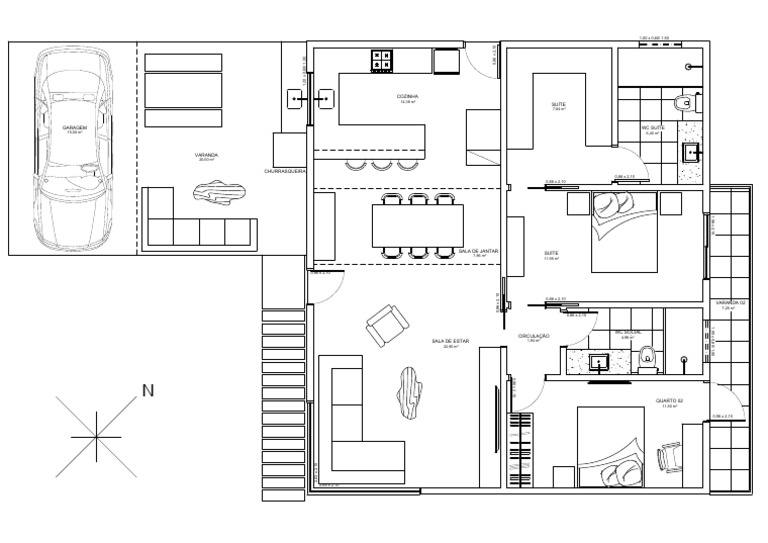 Dimensões de Ambientes Residenciais | PDF