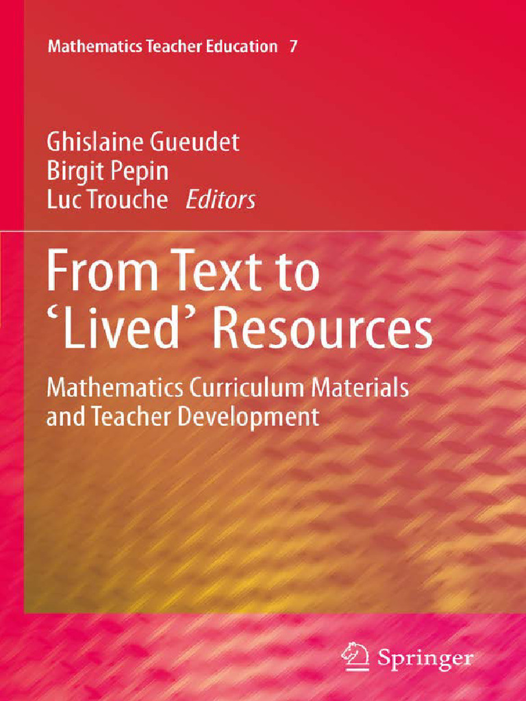 From text to lived resources mathematics curriculum materials and