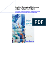 Statistics For The Behavioral Sciences 4th Edition Nolan Test Bank