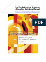 Statistics For The Behavioral Sciences 9th Edition Gravetter Solutions Manual