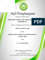 Sijil Penghargaan: Dengan Ini Diakui Bahawa