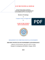 Technical Seminar Certificates