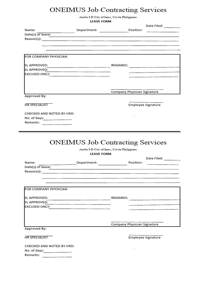 Excuse Slip | PDF