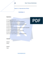 Class 7 Science Chapter 12 Reproduction in Plants Worksheet 3