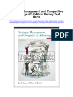 Strategic Management and Competitive Advantage 4th Edition Barney Test Bank