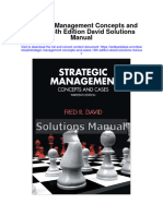 Strategic Management Concepts and Cases 13th Edition David Solutions Manual