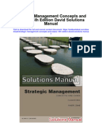 Strategic Management Concepts and Cases 14th Edition David Solutions Manual