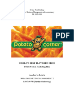 Marketing Plan Potato Corner