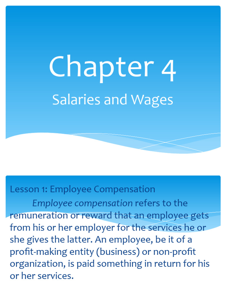 Chapter 4 - Lesson 1 Employee Compensation 1 | Download Free PDF ...