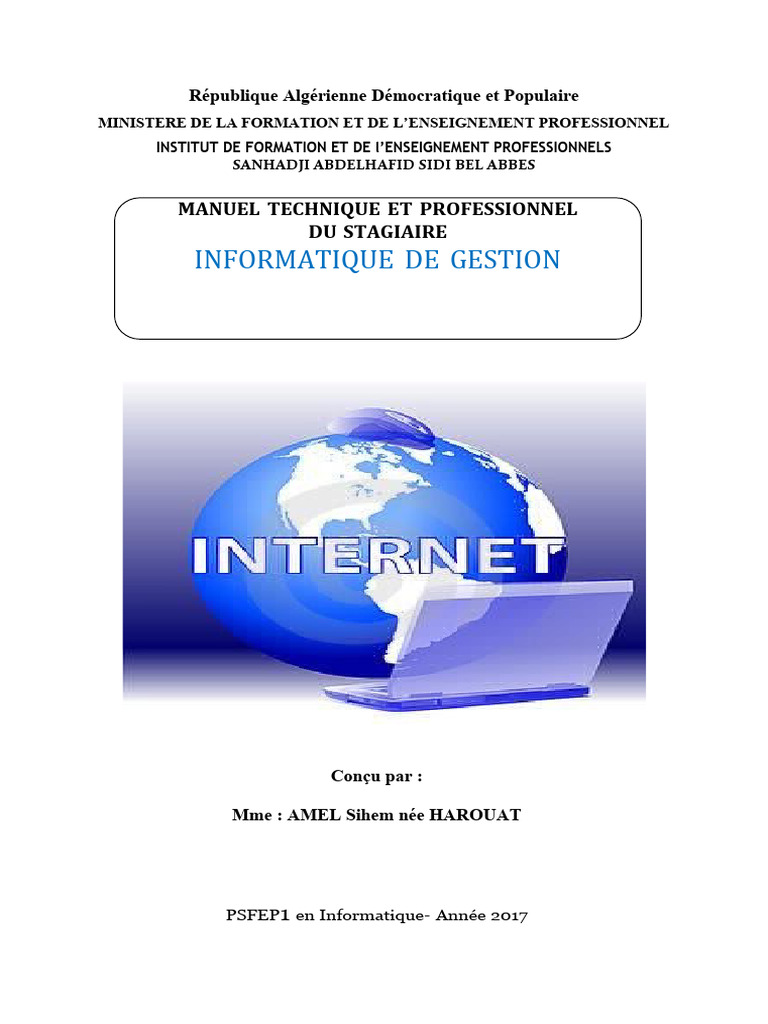 Manuel de formation en informatique de gestion | PDF | l'Internet ...