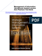 Strategic Management of Information Systems International Student Version 5th Edition Pearlson Test Bank